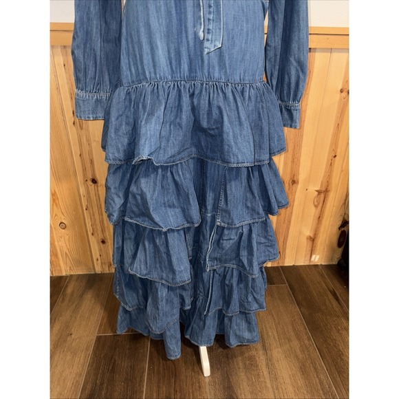 Designer Couture Collab Jacob Cohen Matthew Adam's Dolan Denim Maxi Dress Italy - Picture 5 of 13